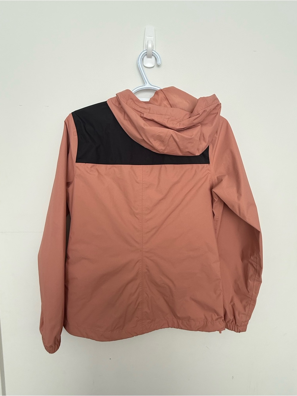 The North Face Coral Pink and Black Hooded Shell Jacket - Picture 3 of 4
